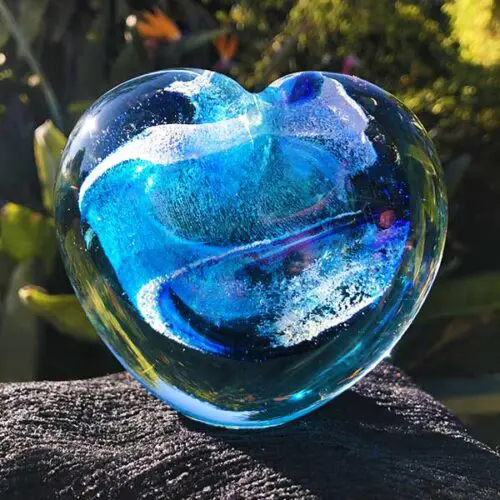 Infused Glass Memorial Hearts in Durban | Loving Ashes