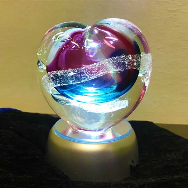 LED Light Stand for Memorial Glass Art | Loving Ashes - Image 3